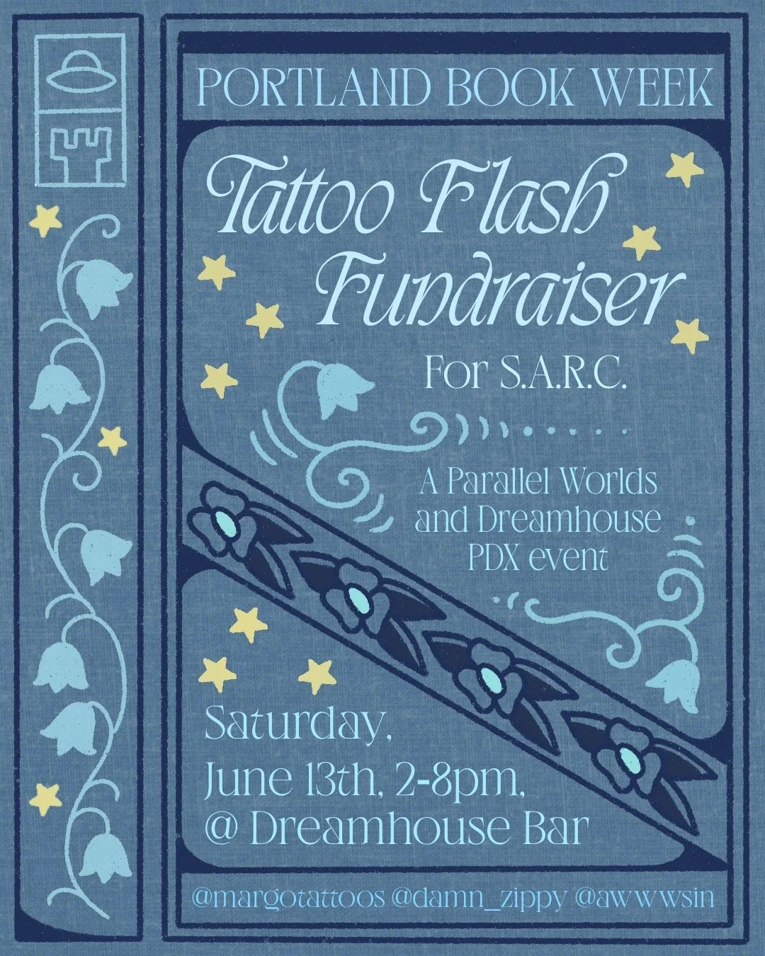 Second Annual Portland Bookweek Tattoo Flash Fundraiser