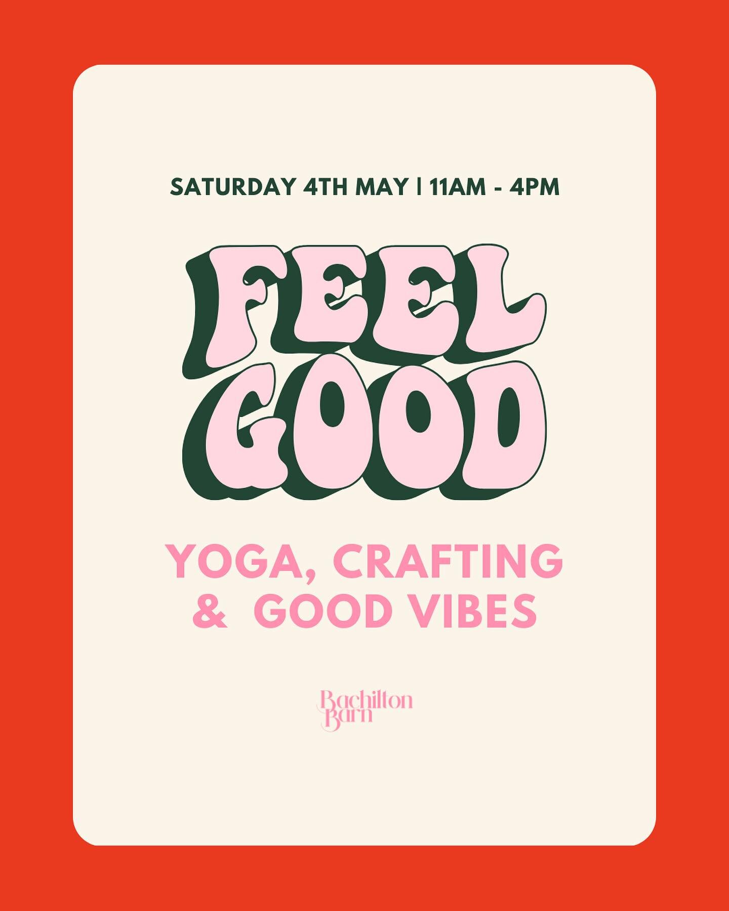 Feel Good Day at Bachilton Barn 🧘&zwj;♀️🫶

Join us for a fun-filled feel good day at Bachilton Barn - Yoga Class with @yogawithjenna_, Axe Throwing &amp; Archery, Candle Painting, Lawn Games, Food, Drink &amp; so much more!! ✨

Saturday 4th May | 1