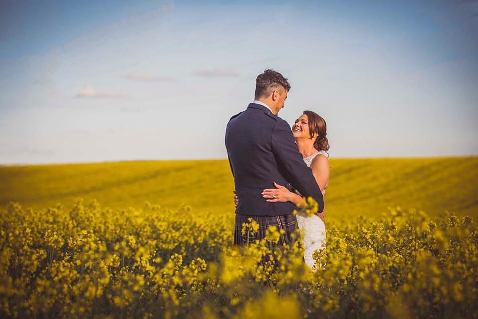 A beautiful photo of Ashleigh &amp; Craig in the fields at Bachilton💛💛 

📸 @kev_moulds_photo