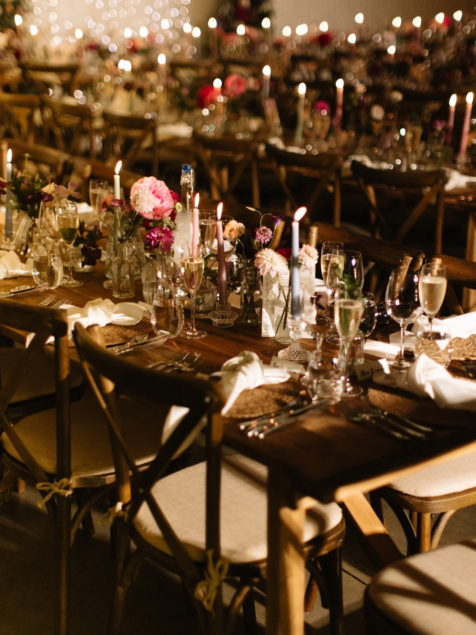 A midsummer wedding dream at Bachilton 🌸

Florals everywhere, candlelight glowing, and the prettiest mix of pinks, greens and purples bringing the whole barn to life. 

Soft, romantic, a little bit magical and made for the kind of wedding people rem