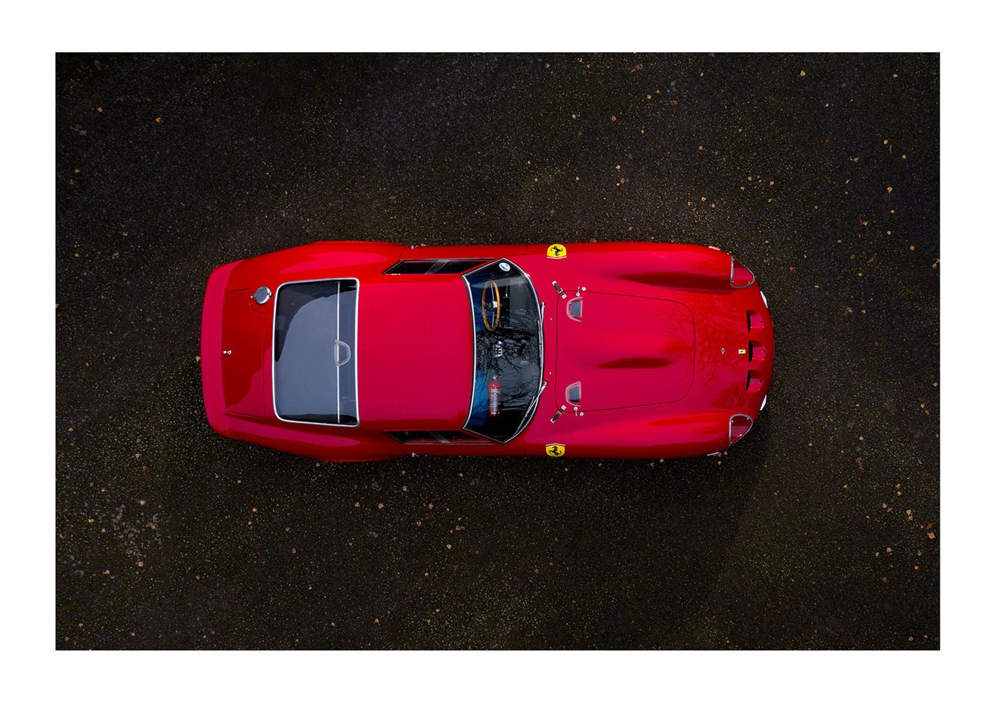 FERRARI 250 GTO FROM ABOVE, PRINT