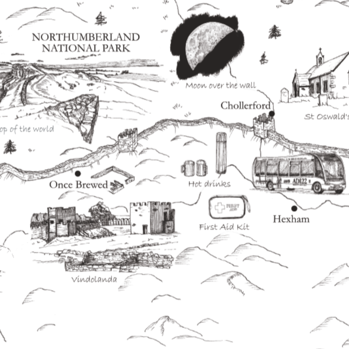Hadrian's Wall Path Illustrated Map