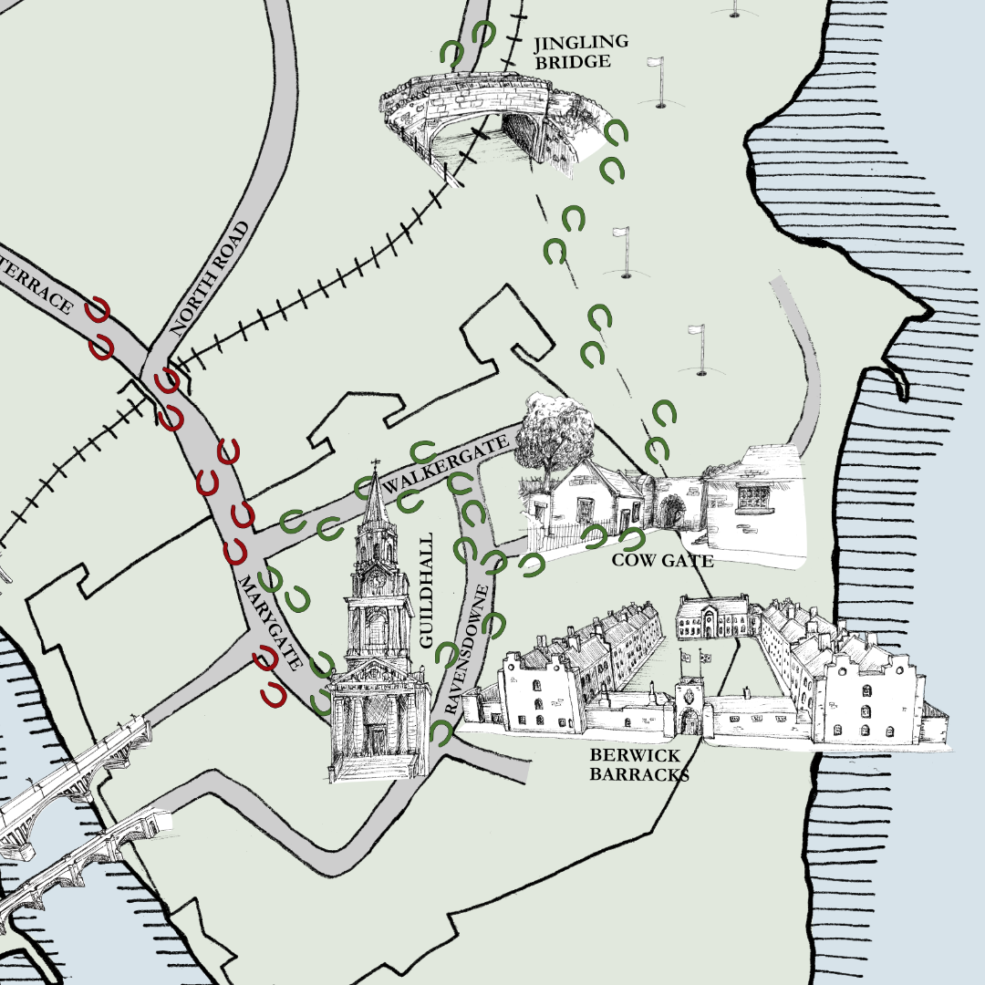 Detail of the Base Map of the Riding of the Bounds Illustrated Map