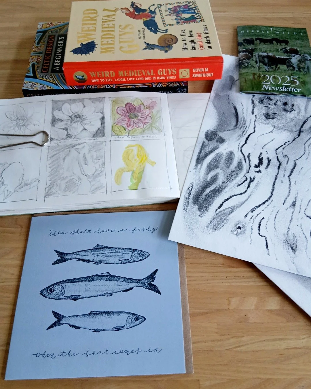 What do herring, charcoal drawing and Medieval Berwick have in common?

They all featured in my May newsletter, along with three outdoor sketching workshops in very unpredictable weather, new workshops coming up (including a full-day on a 4,000-acre 