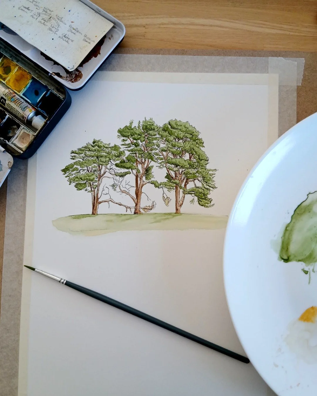 There's nothing I love more than a commission that encompasses a variety of subjects!

I'm currently working on a very large estate map that has required creating hand-painted impressions of habitat areas for the base map, as well as some landscape f