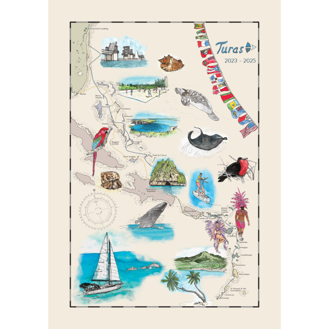 Illustrated Sailing Adventure Map (Private Commission)