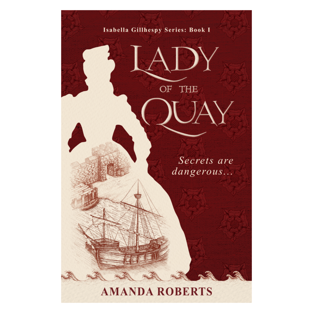 Lady of the Quay front cover design and illustrations