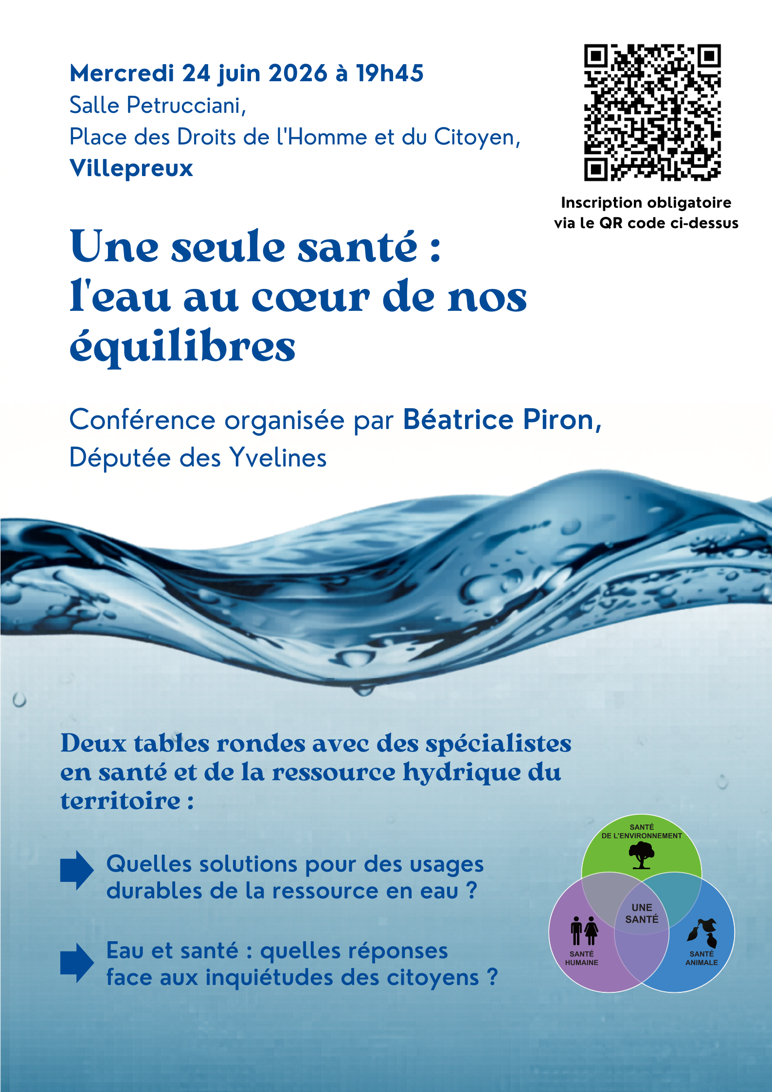 Invitation - conférence « L'approche une seule santé”