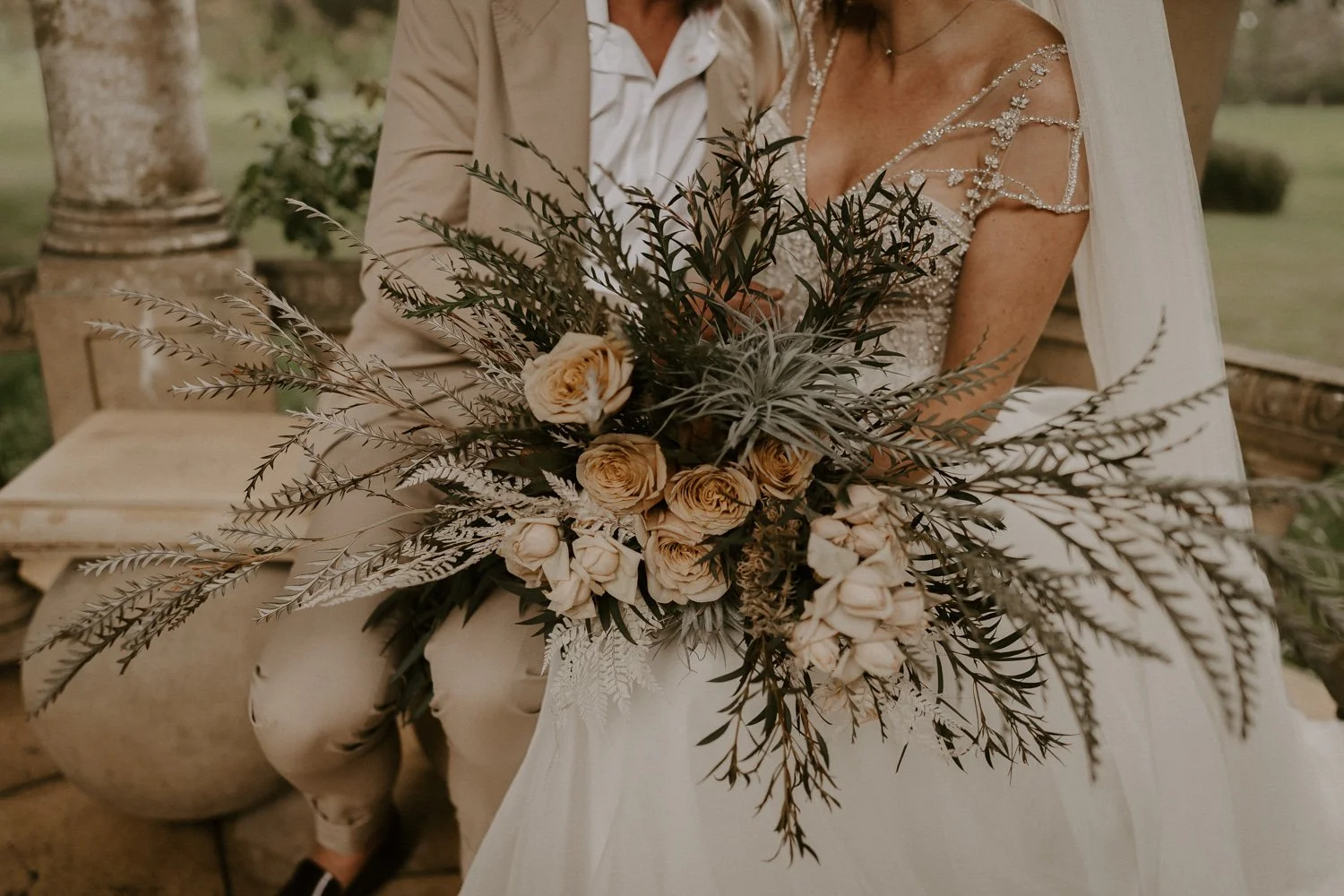 Modern neutrals, exclusive country wedding in the Midlands