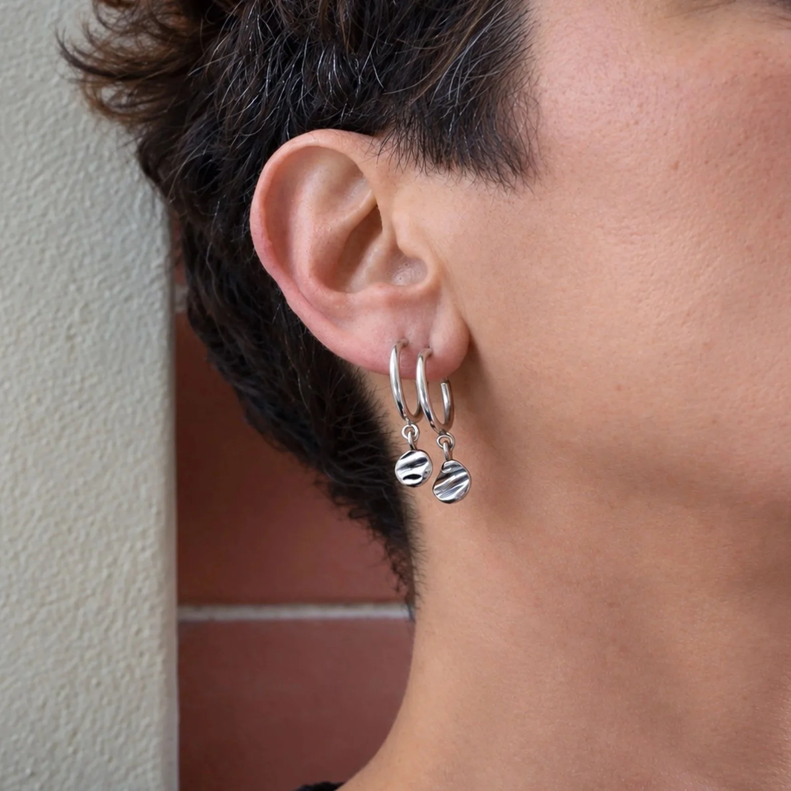 Shell Hoops - Silver