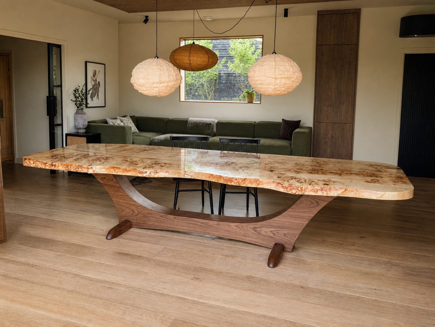 Large Mappa Burl Dining Table