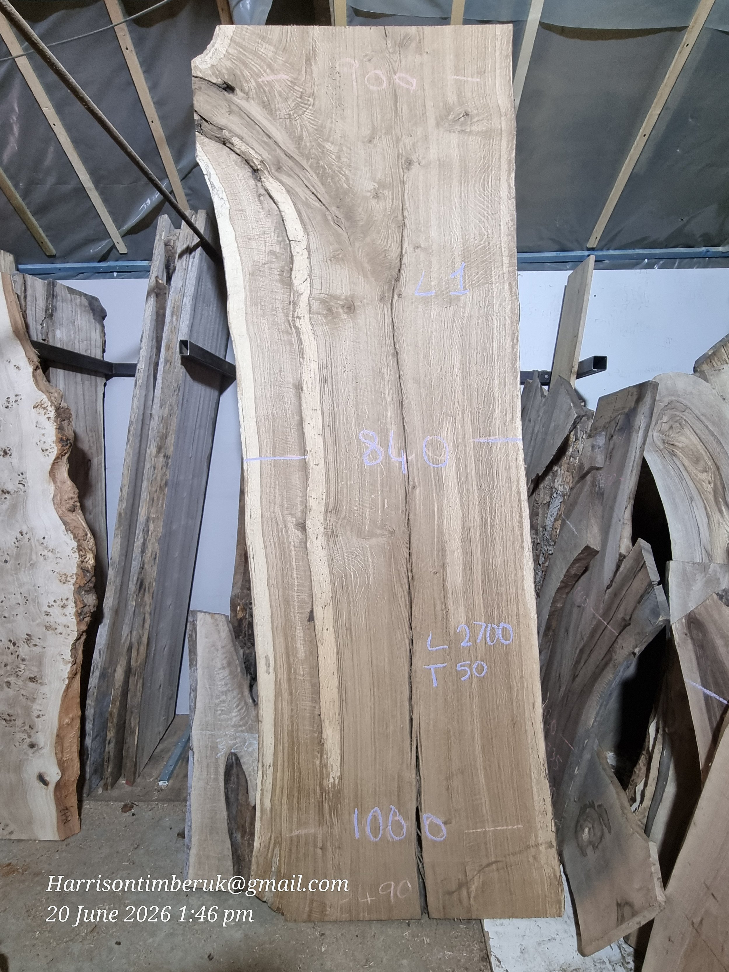 Very Large Oak Slabs