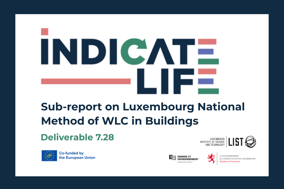 Deliverable 7.28: Sub-report on Luxembourg National Method of WLC in Buildings