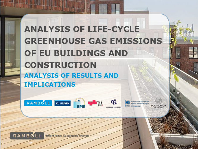 Analysis of Life Cycle Greenhouse Gas Emission of EU Buildings and Construction