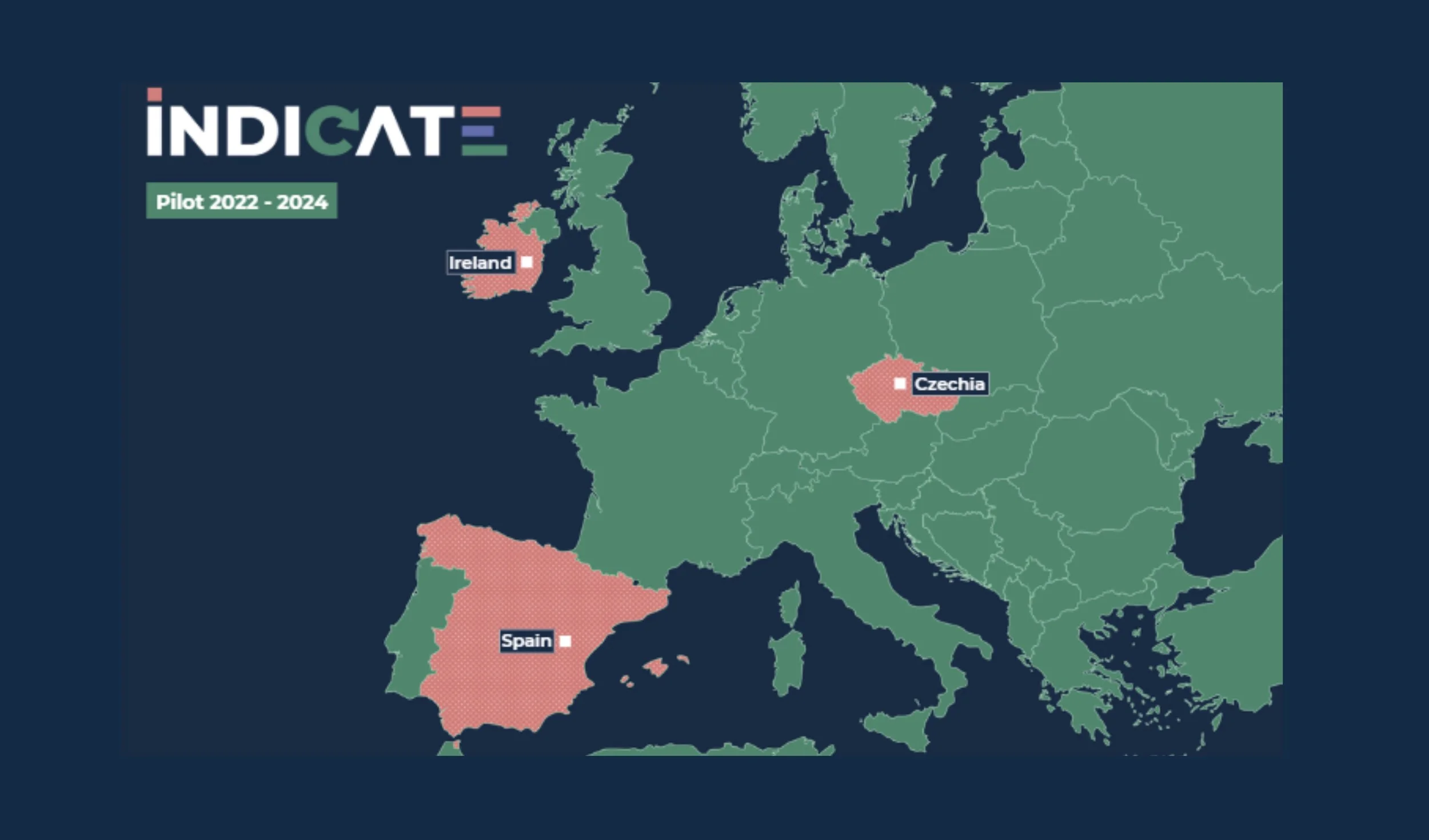 INDICATE Pilot geographical coverage map