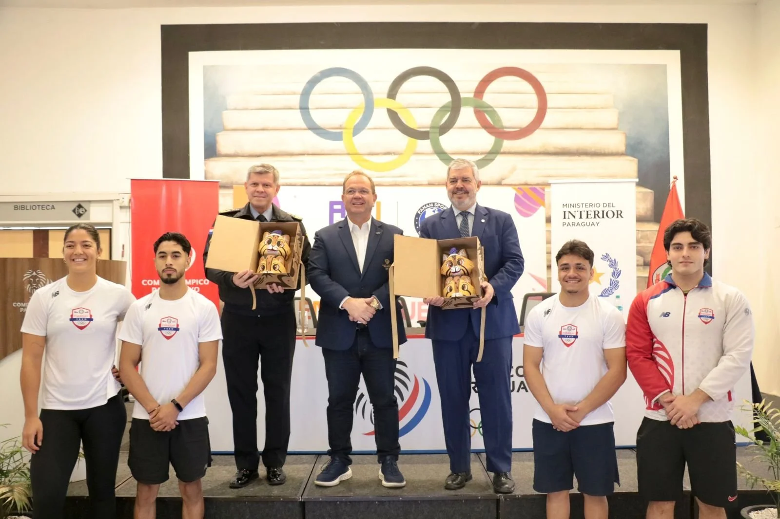 El Comité Olímpico Paraguayo y el Ministerio del Interior firman convenio para fortalecer la seguridad en eventos deportivos.