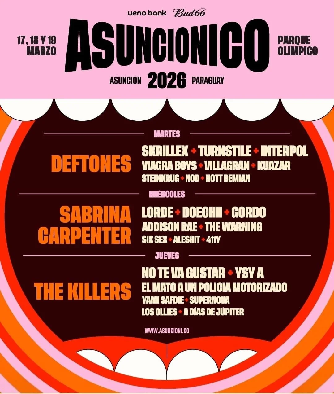 El Parque Olímpico vibra a ritmo del Asunciónico 2026.