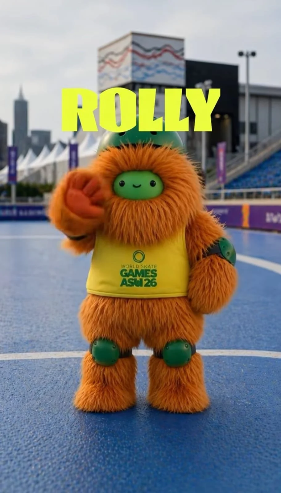 Nace la mascota de los World Skate Games ASU26; Rolly, pone la ciudad en movimiento.