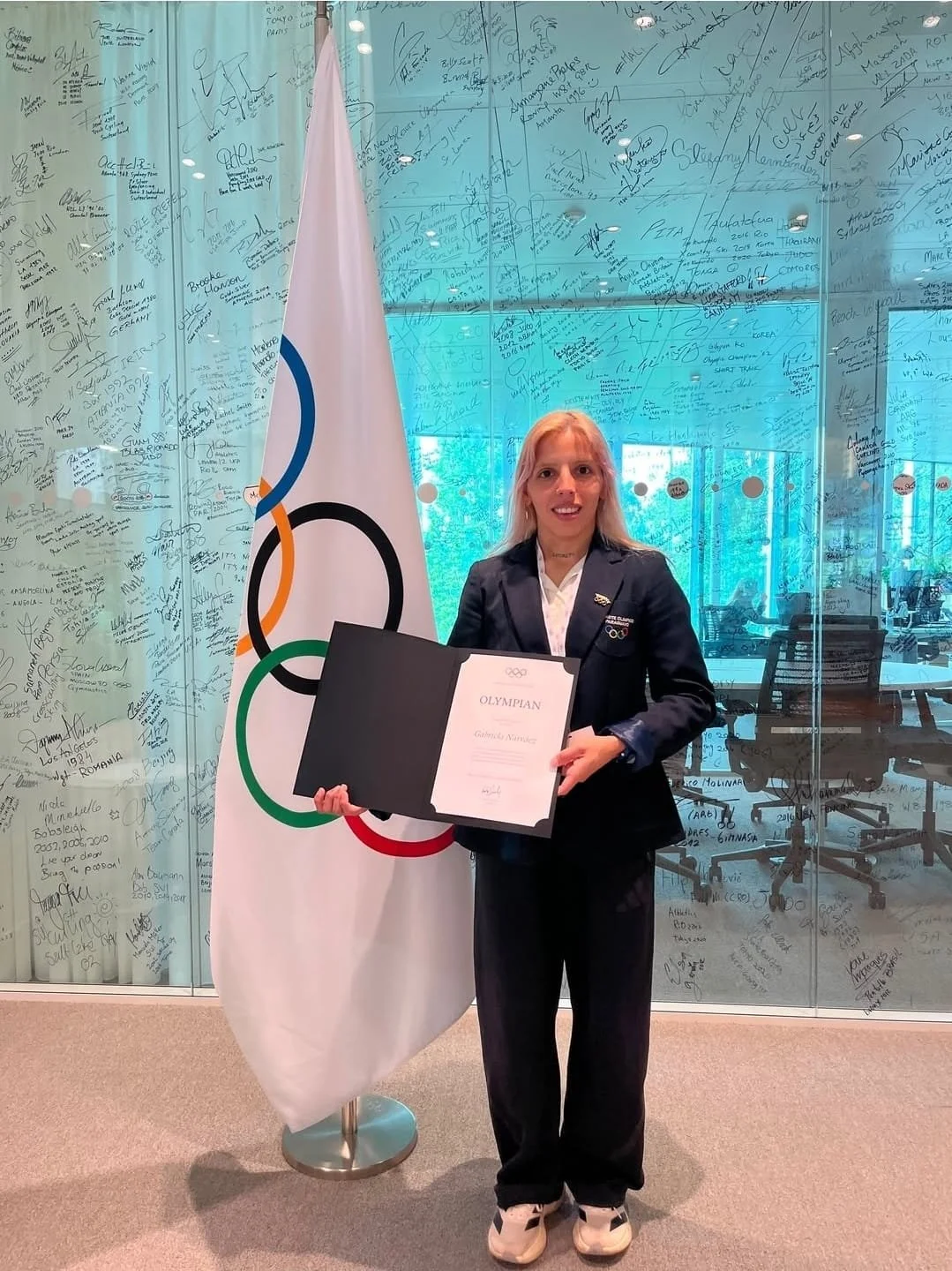 Gabriela Narváez ya se encuentra en Suiza para afrontar un nuevo desafío internacional.