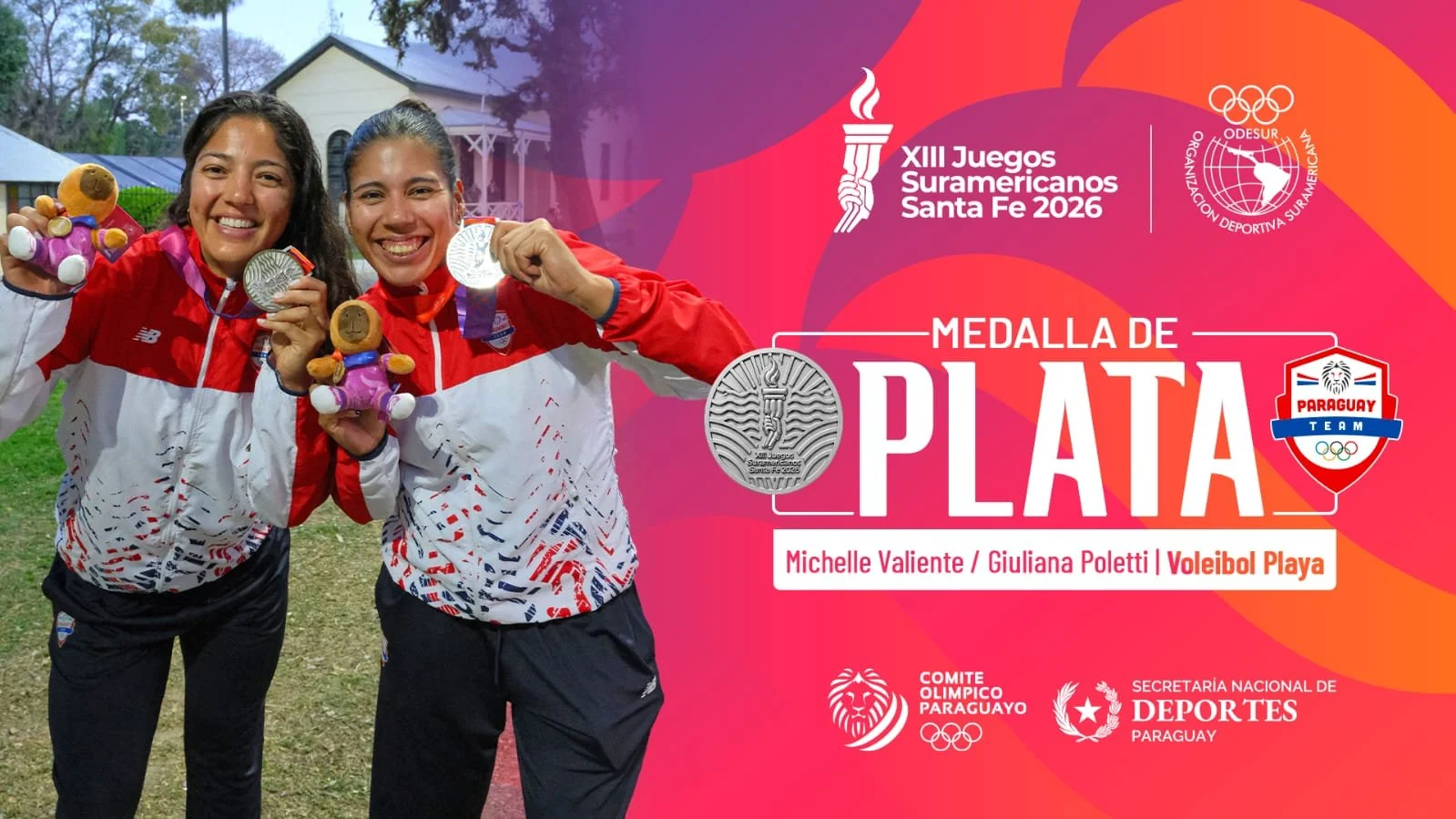 Plata en vóley playa y gran triunfo de Paraguay ante Argentina.