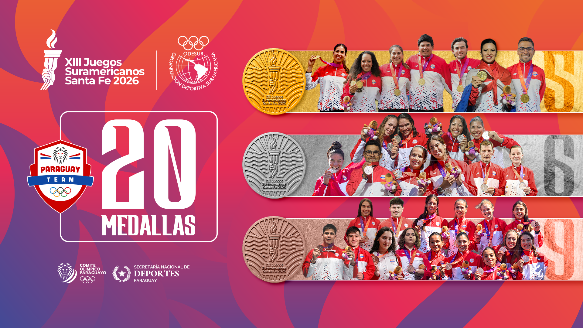 Triple oro para un Team Paraguay que brilla en Santa Fe.