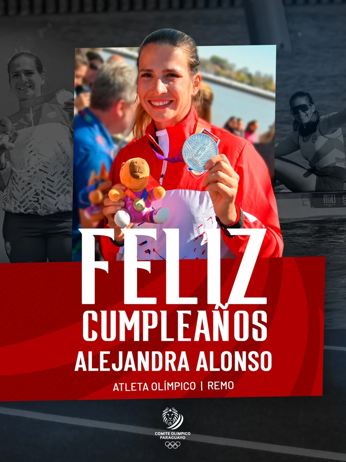 ✨ &iexcl;Deseamos Feliz Cumplea&ntilde;os a la atleta ol&iacute;mpica de #Remo🚣🏻&zwj;♂️ integrante del #TeamParaguay🇵🇾 y Medallista Suramericana: Alejandra Alonso! @ale_alonso1 

😃 &iexcl;FELICIDADES, ALE! 👏🏼🇵🇾🎂🎉🎁