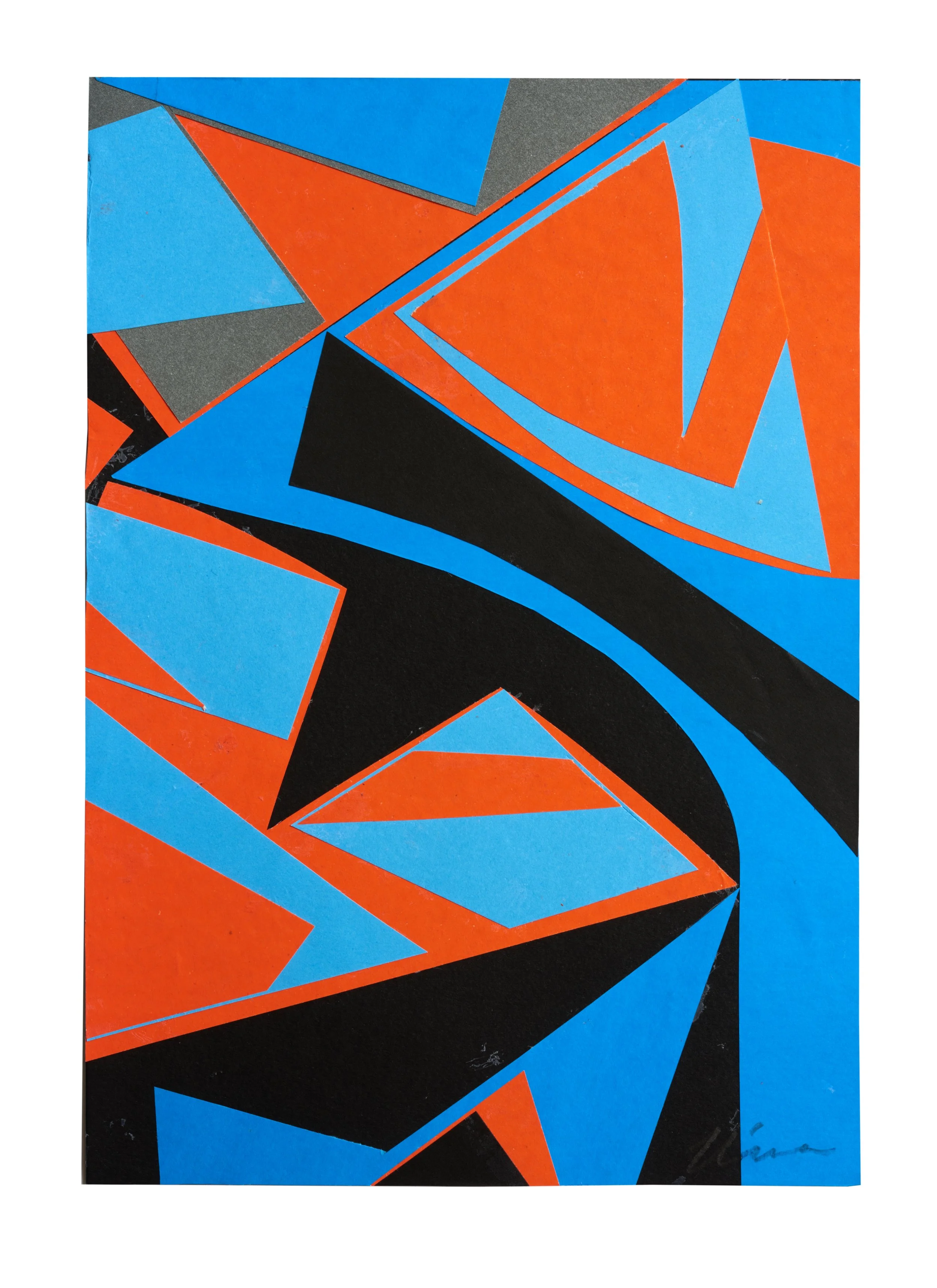  Colour Vision: 1  
 Excerpt: Thoughts on Process   
Still looking at including odd shapes as well as triangles into the mix. As a continuation on from my 100 day project I am looking into adapting and developing my approach to creating with random o