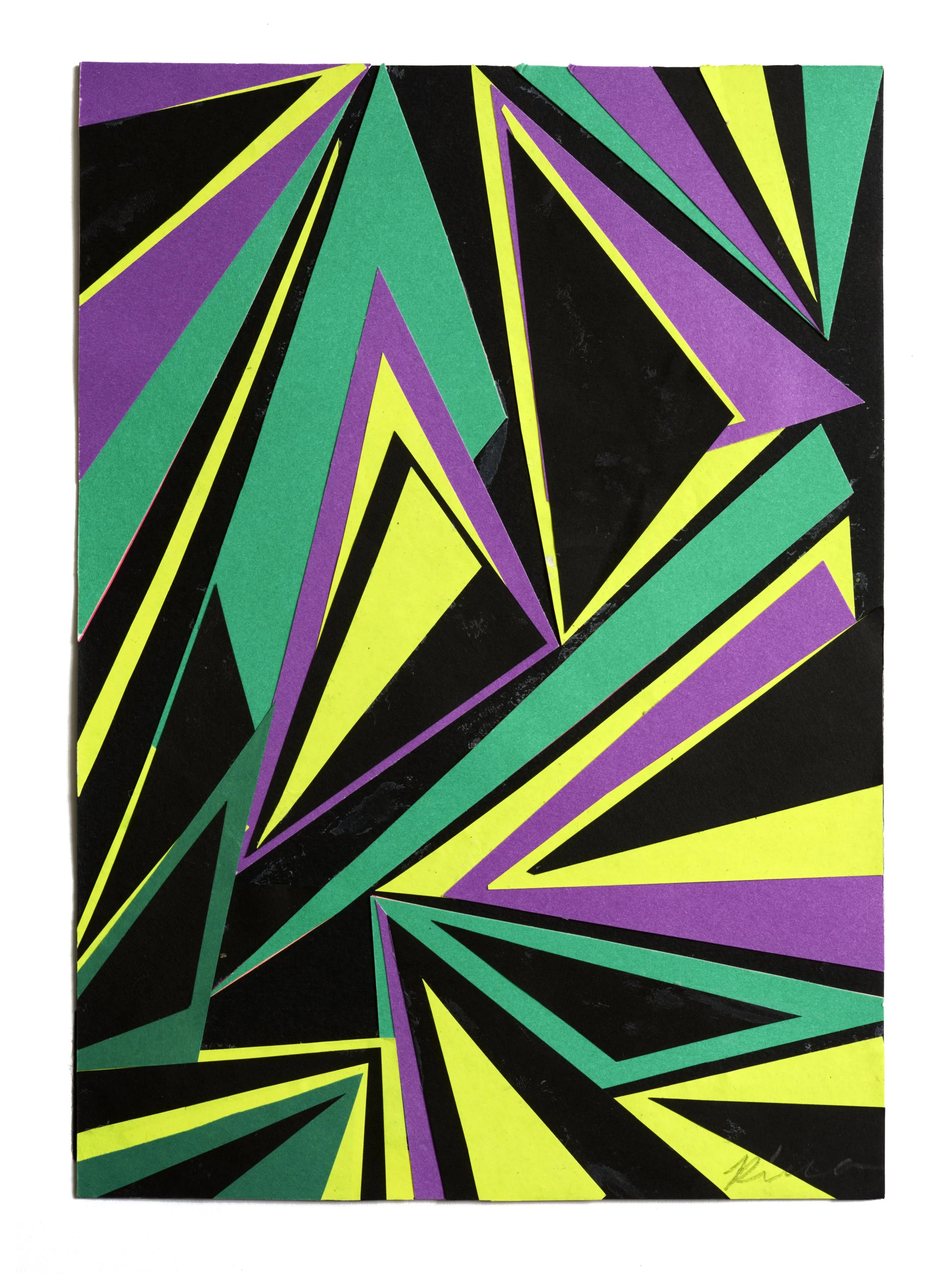  Triangle Series: 2  
 Excerpt: Thoughts on Process   
Following on from the 100 Day Project I have decided to make the most of the flow of what I term as being my 'automatic abstracts' and continue on with the theme of shapes - more specifically the