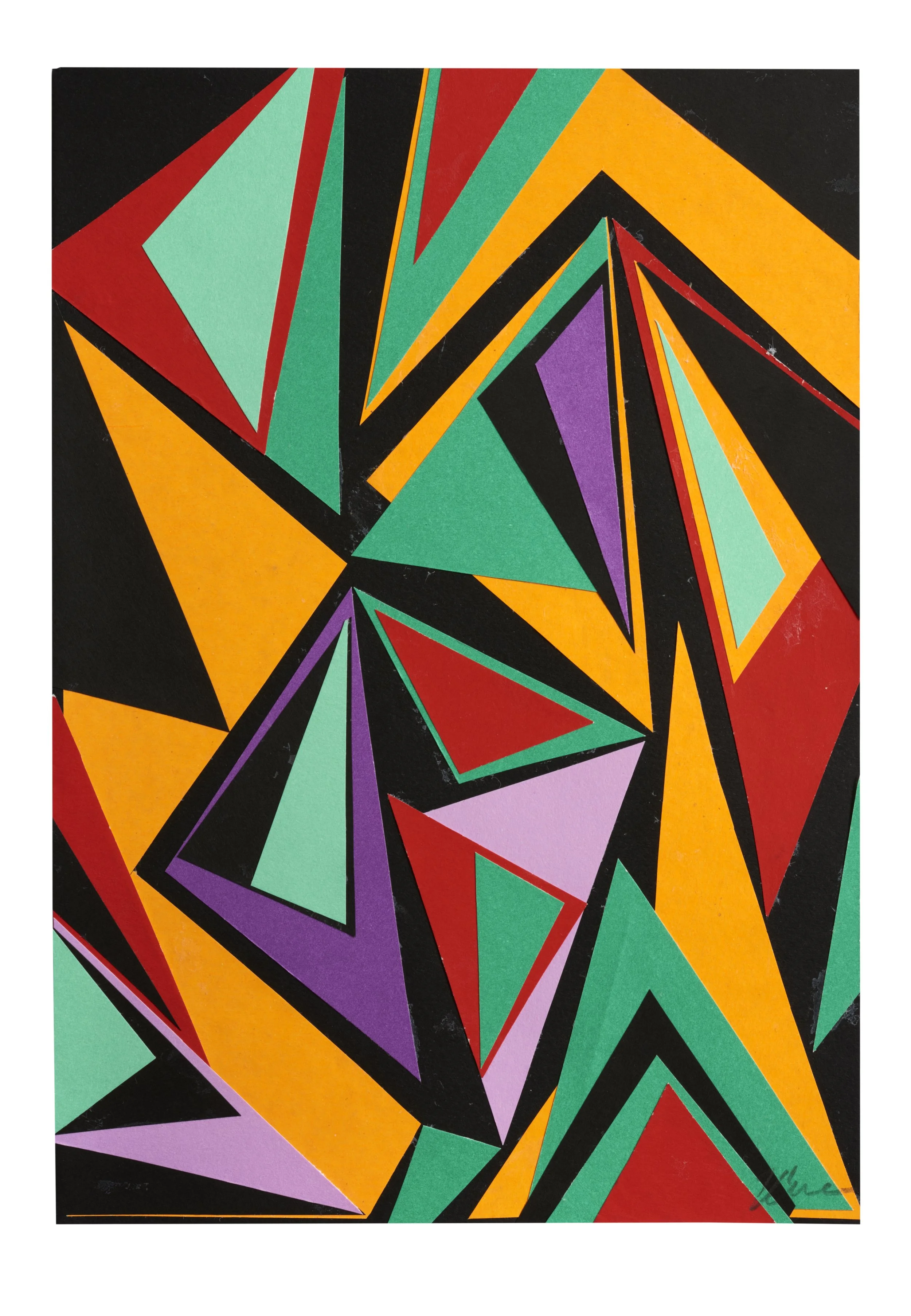  Colour Parade: 1  
 Excerpt: Thoughts on Process   
Still looking at including odd shapes as well as triangles into the mix. As a continuation on from my 100 day project I am looking into adapting and developing my approach to creating with random o