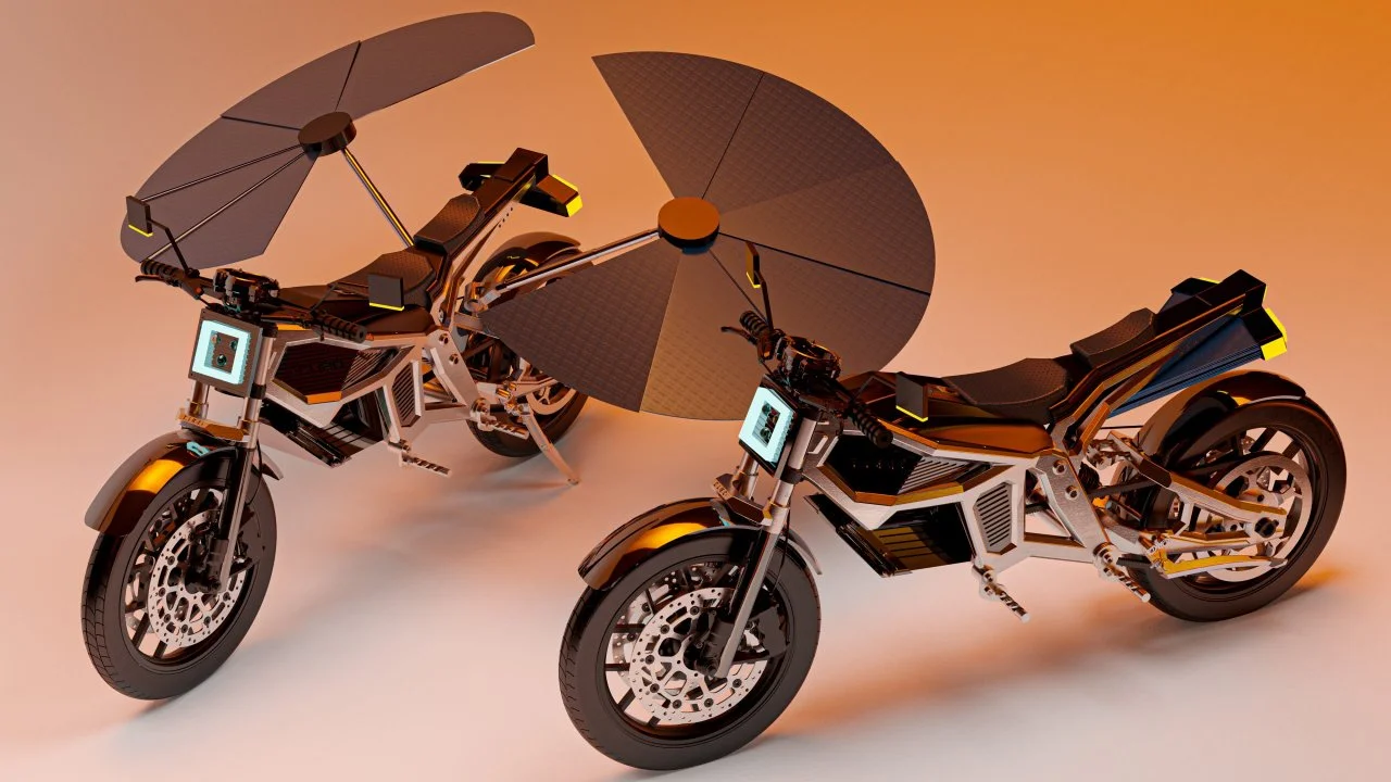 captainelectro.com | Solaris: The Self-Charging Solar Motorcycle Concept That Breaks Free from the EV Grid.