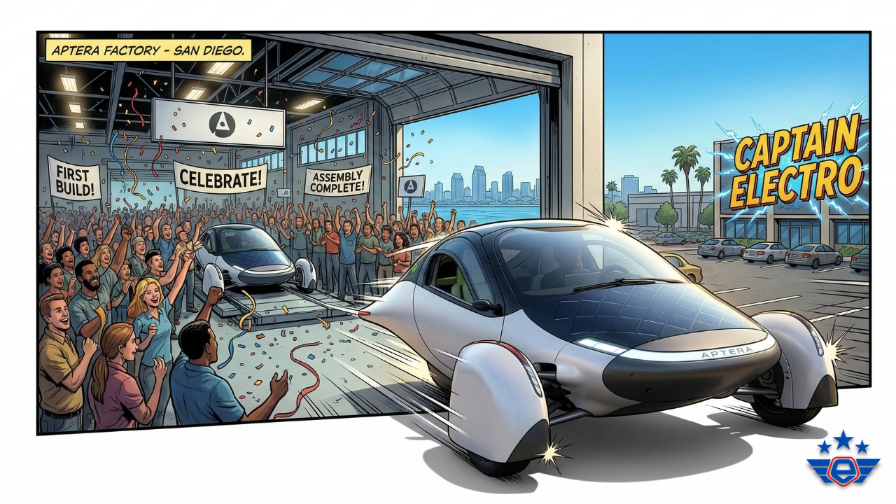 Aptera Solar EV Milestone: First Production-Ready 3-Wheel Electric Car ...