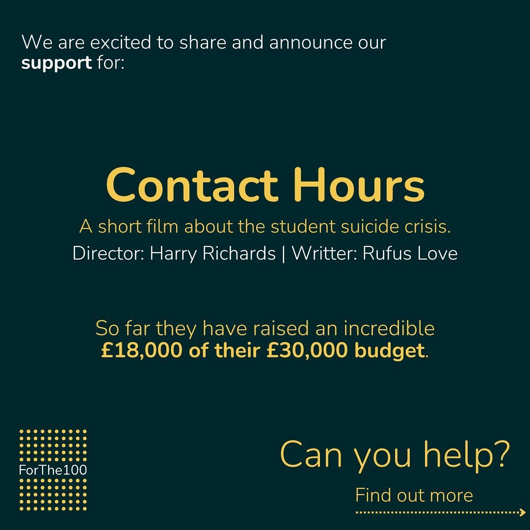 Hey everyone 💛

We are excited to share with you a project that is very close to our hearts. 

OFFIE-nominated writer Rufus Love and BFI-selected director/producer Harry Richards have now raised &pound;18,000 for their short film about the student s