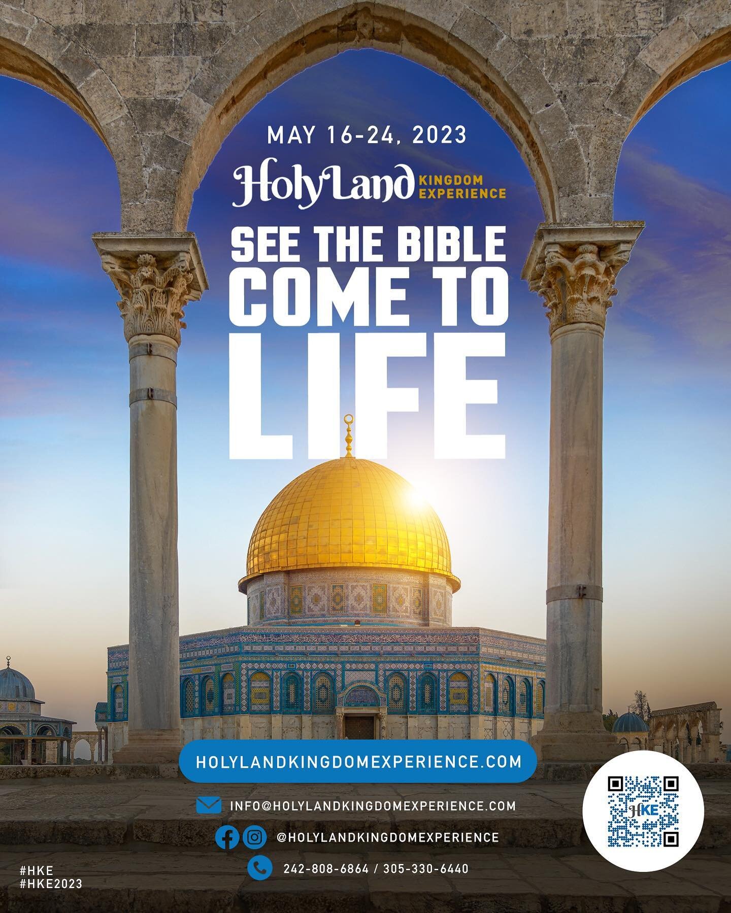 Retrace the footsteps of Jesus May 16 - 24, 2023 as we visit the Holyland. 🇮🇱

Holyland Investment: ⤵️

Shared Room: $2,280
Private: $3,080

*Payment plans and group specials available. 

✨Price Includes ✨

Accommodations - 8 nights/9 days 
Transpo