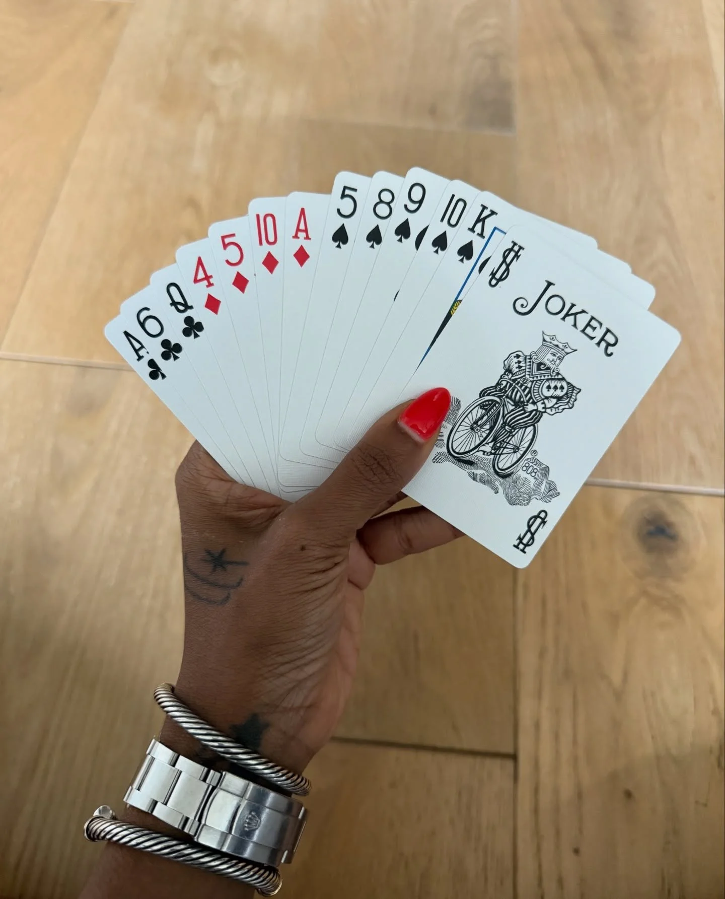You see the hand. How many books you got? &spades;️ 👀