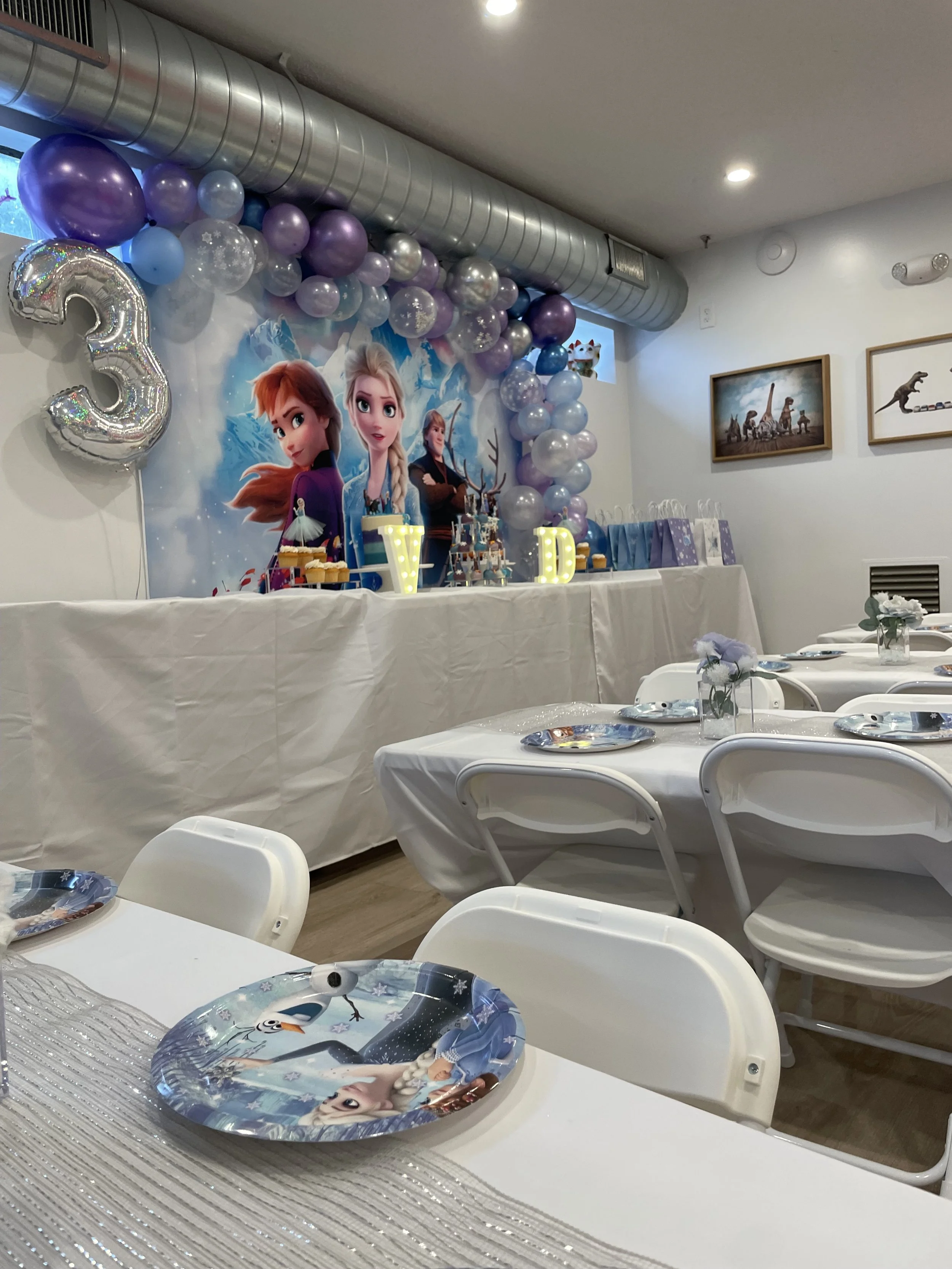 Frozen birthday party for 3 year old
