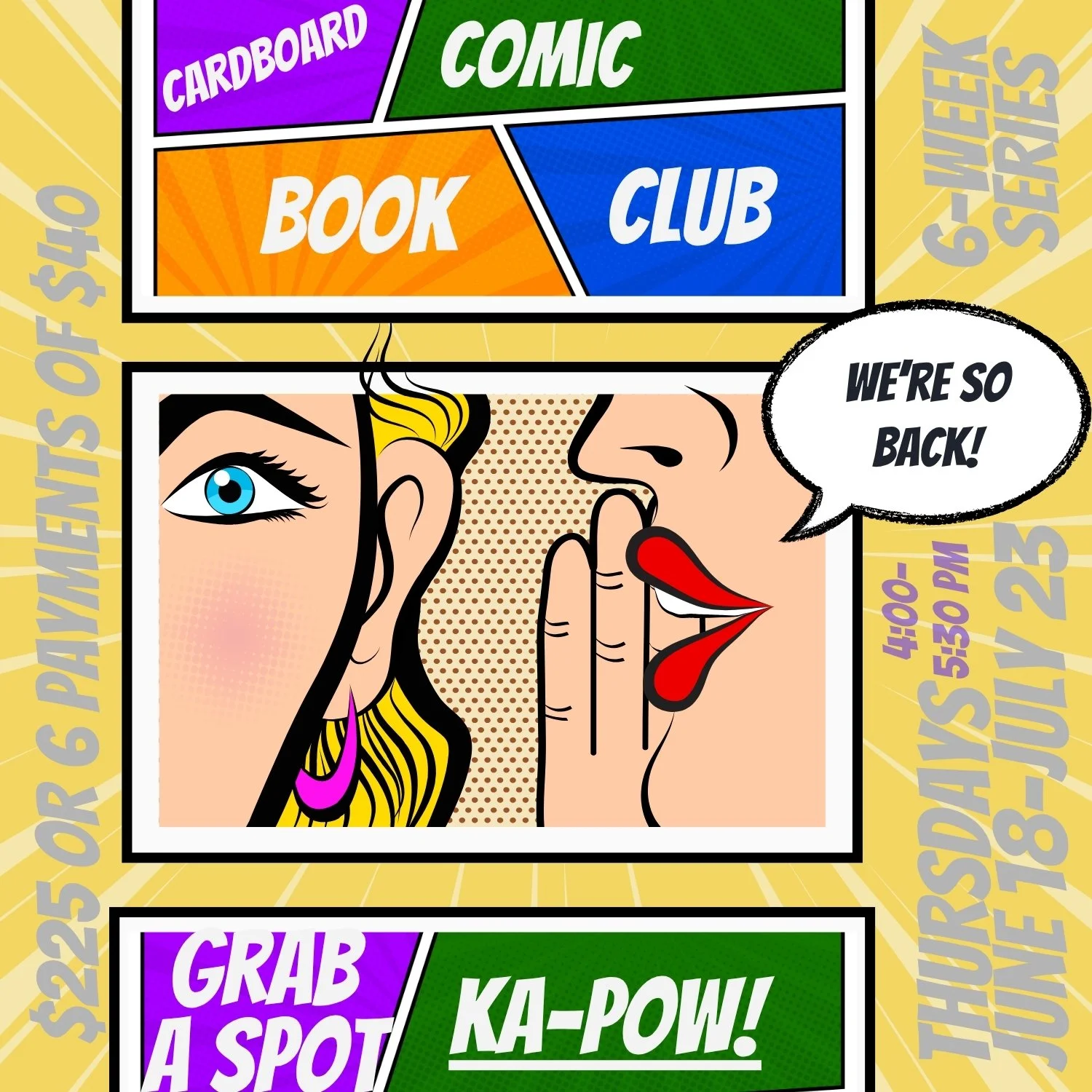 Cardboard Comic Book Club