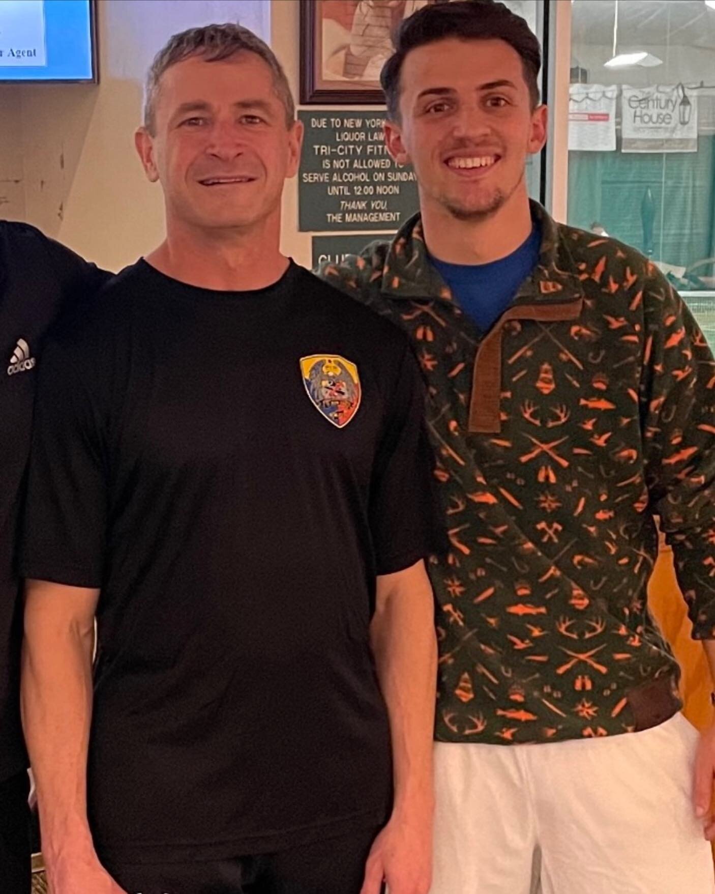 LTC Ferreira and WO1 Lars Olson both helicopter pilots for the New York Army National Guard and members of the Tri City Tennis for the Troops program.  Thank you both for your service. From the staff at Tri-City Fitness