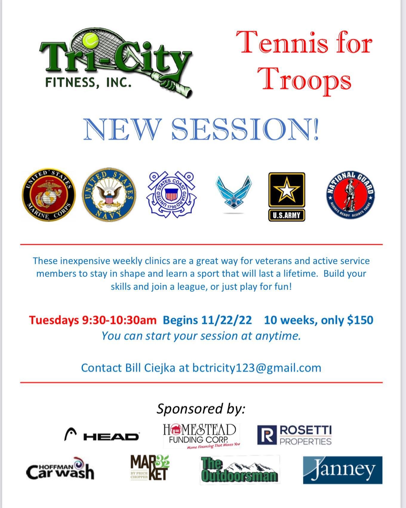 For all service members and families of service members. Sign up now!