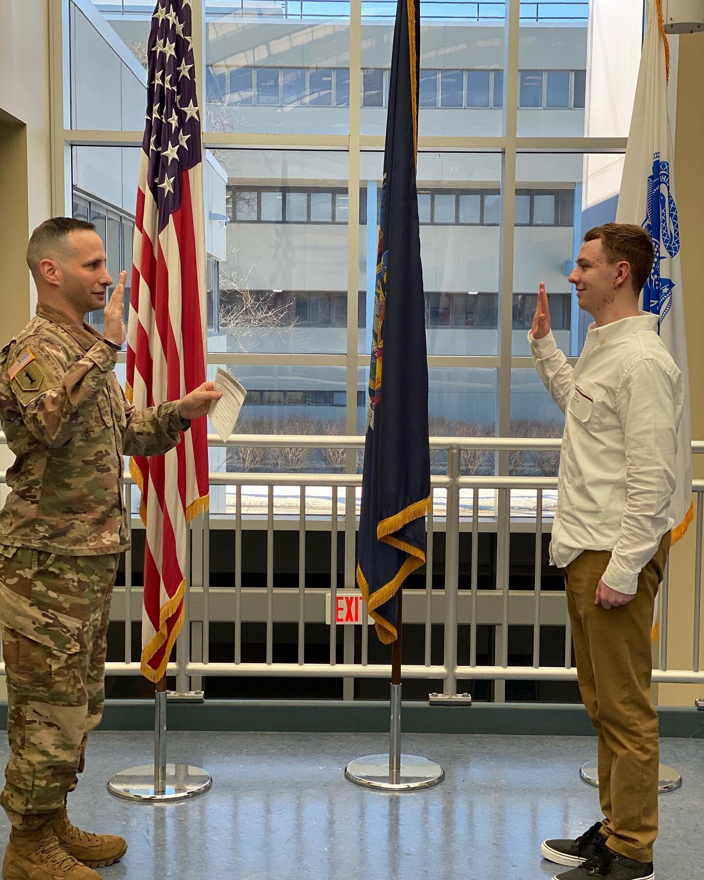 Please welcome the newest member of the New York Army National Guard PVT William Ciejka. Bill has enlisted as an 11B Infantryman and has 24 weeks of OSUT training in his future at the home of the Infantry in Fort Benning,GA.  Congratulations Bill. Fr