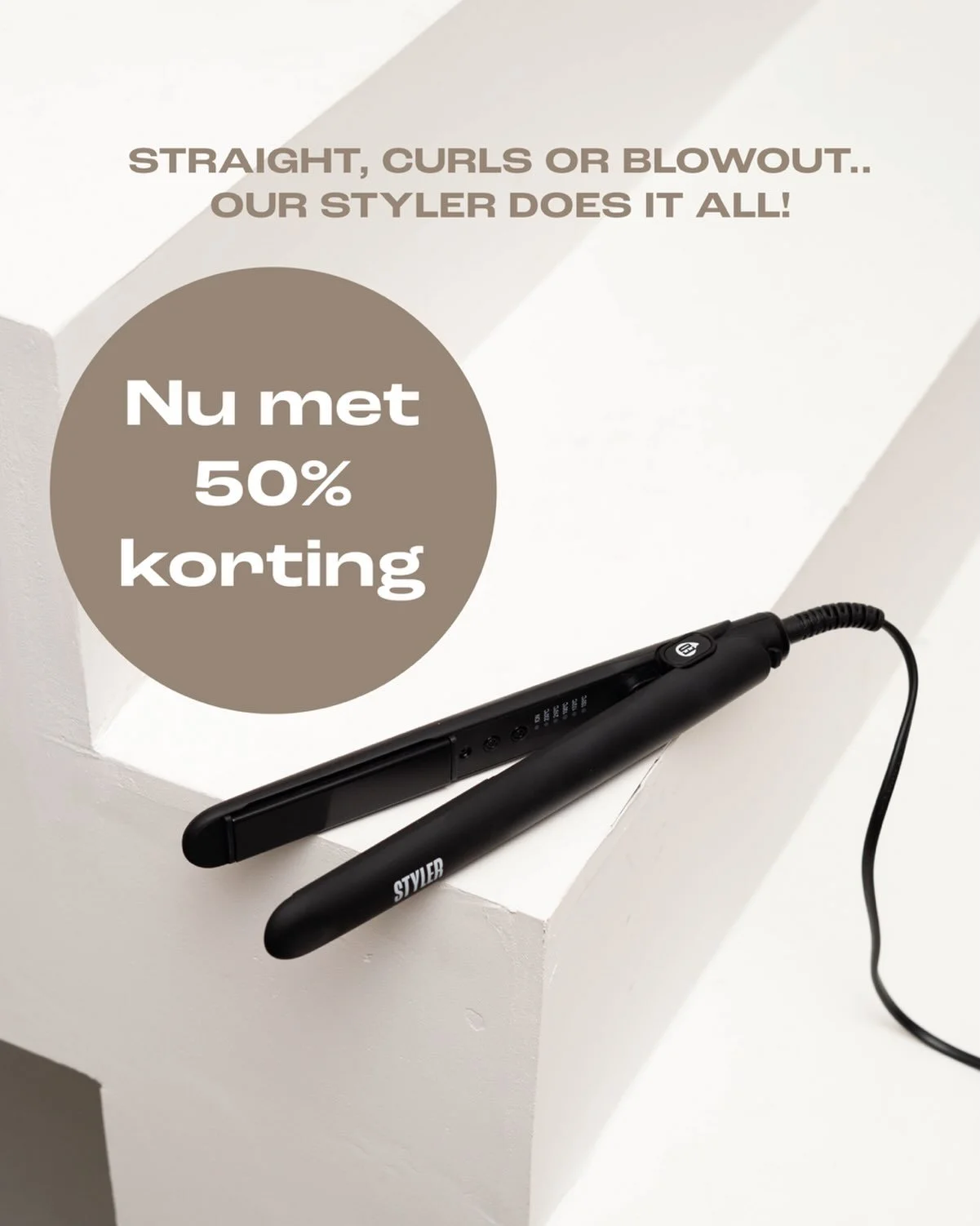 ⚡️LIMITED OFFER ⚡️

Nu 50% korting op de @evrydayhair STYLER

Dit is h&eacute;t moment om jouw stylingroutine te upgraden. Wees er snel bij, want op = op