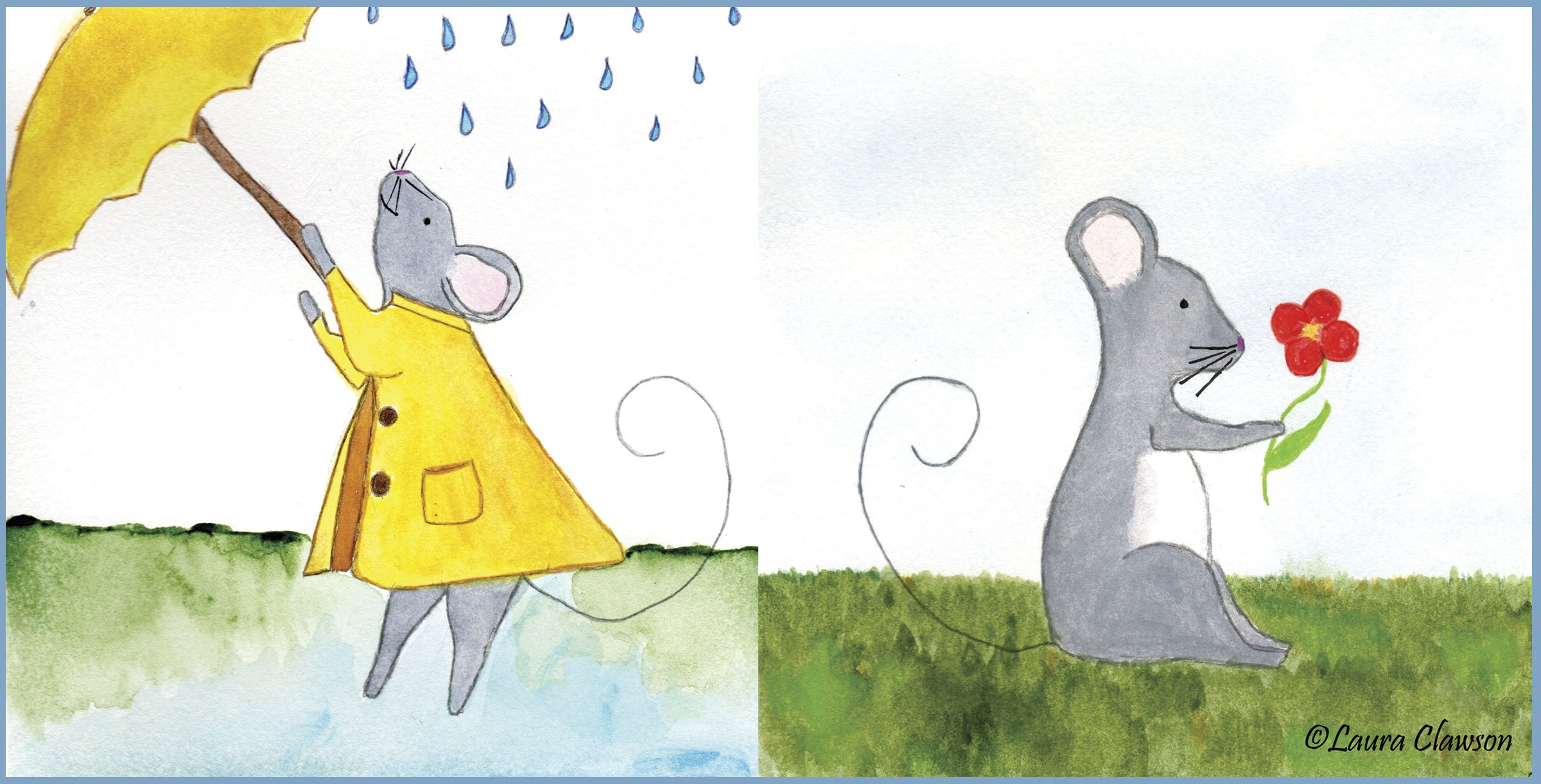Playing in an April shower
