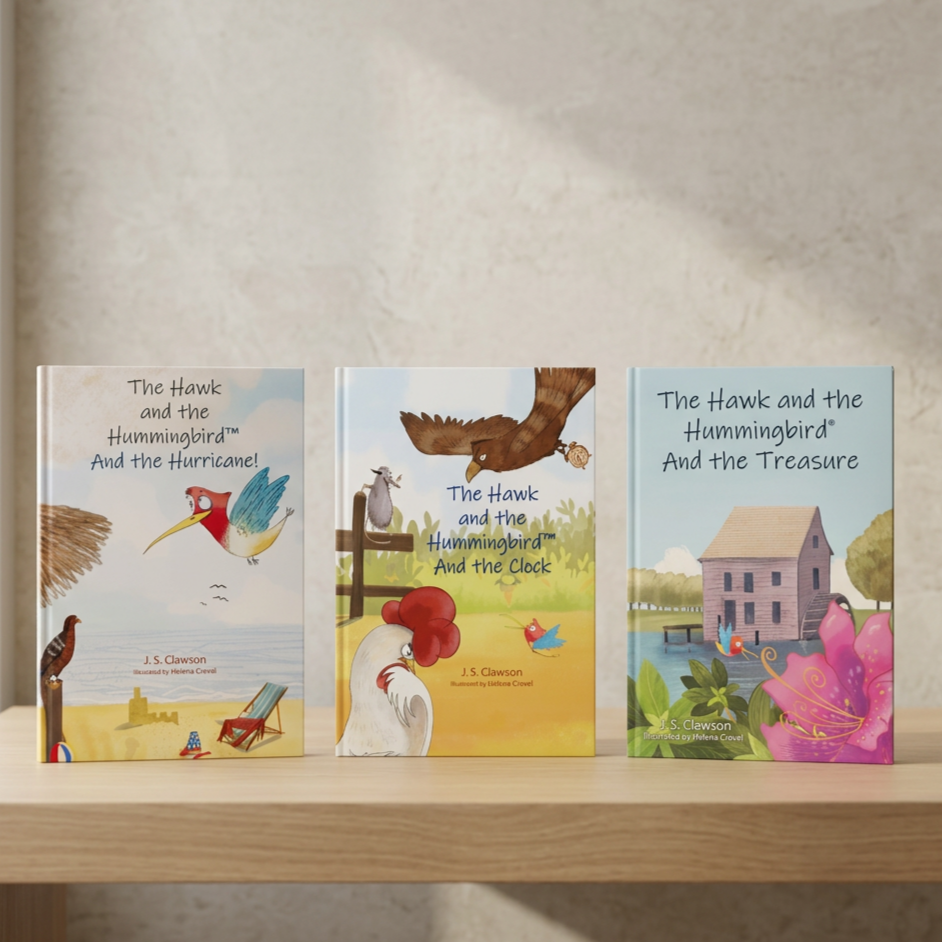 The Hawk and the Hummingbird® set of three full color hardback books by J. S. Clawson
