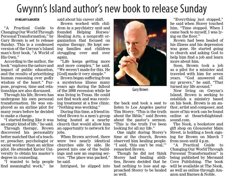 Gloucester Gazette Journal article Gary Brown author