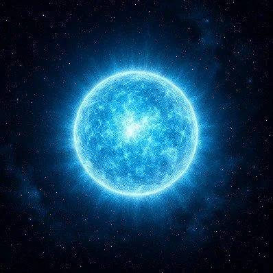 AI generated image of a blue super giant star