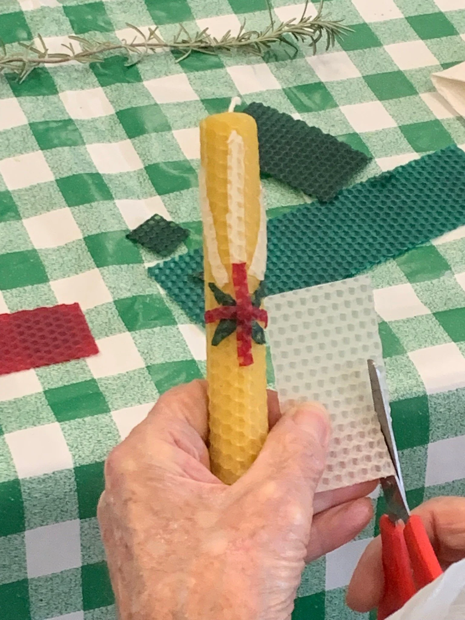 Christmas candle making. Inspired by Lighting in Celebrations at Christmas time & around the world