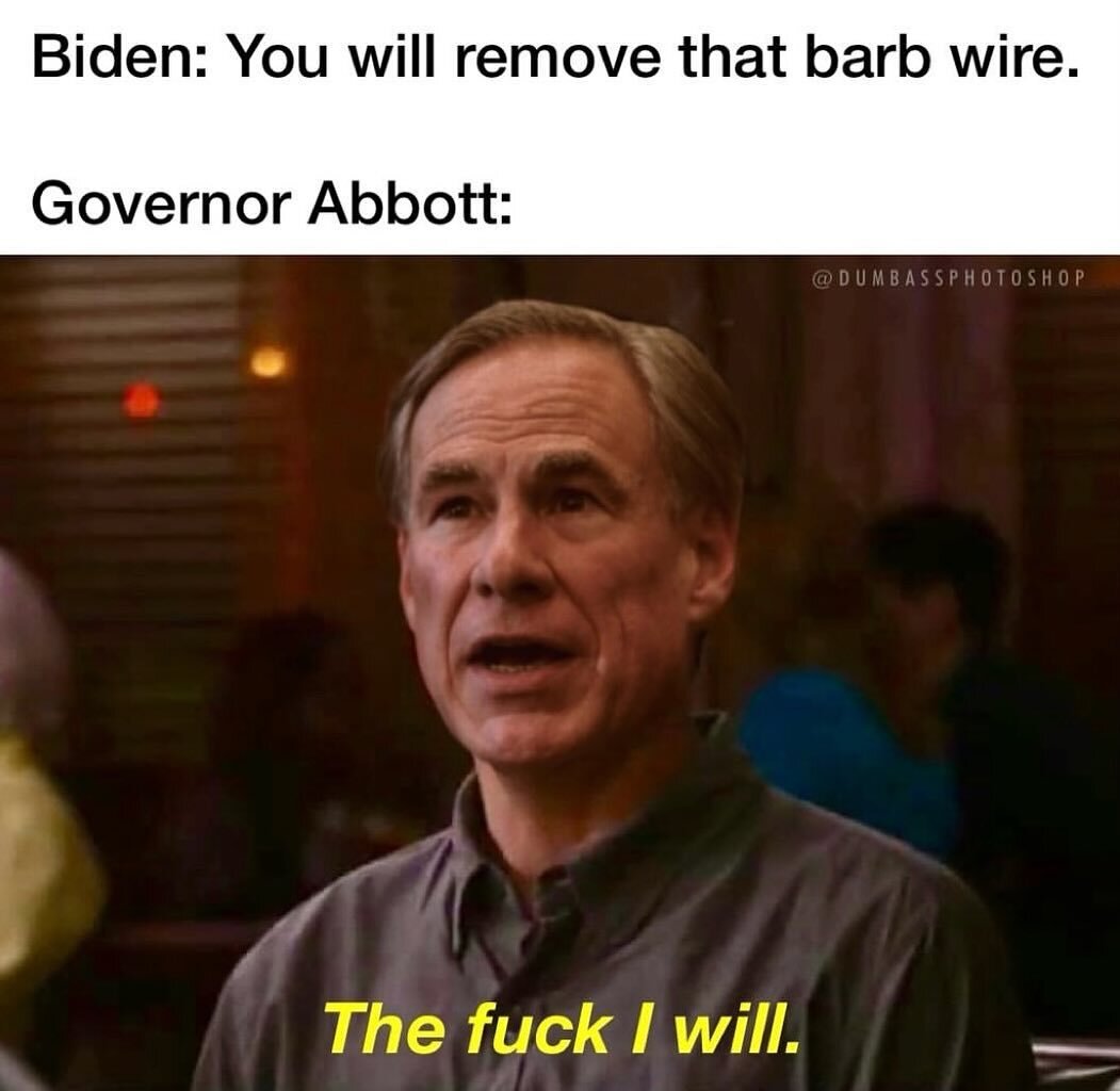 Governor Abbott said &ldquo;COME AND TAKE IT&rdquo;

Shirts and slaps up now, link in bio
Take 10% this week with code &ldquo;HOTWHEELS&rdquo;

Meme Credit: @dumbassphotoshop