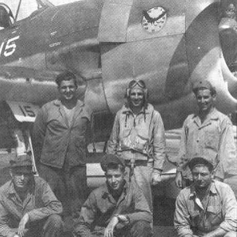 Squadron: VMA(N)-543

Pictured: Pilot Bob Warren standing center with his crew in front of his F6F-5N, featuring the &ldquo;Nighthawks&rdquo; insignia on the cowl. 

Commissioned: April 15, 1944

Decommissioned: April 11, 1946 (First Decommission), A