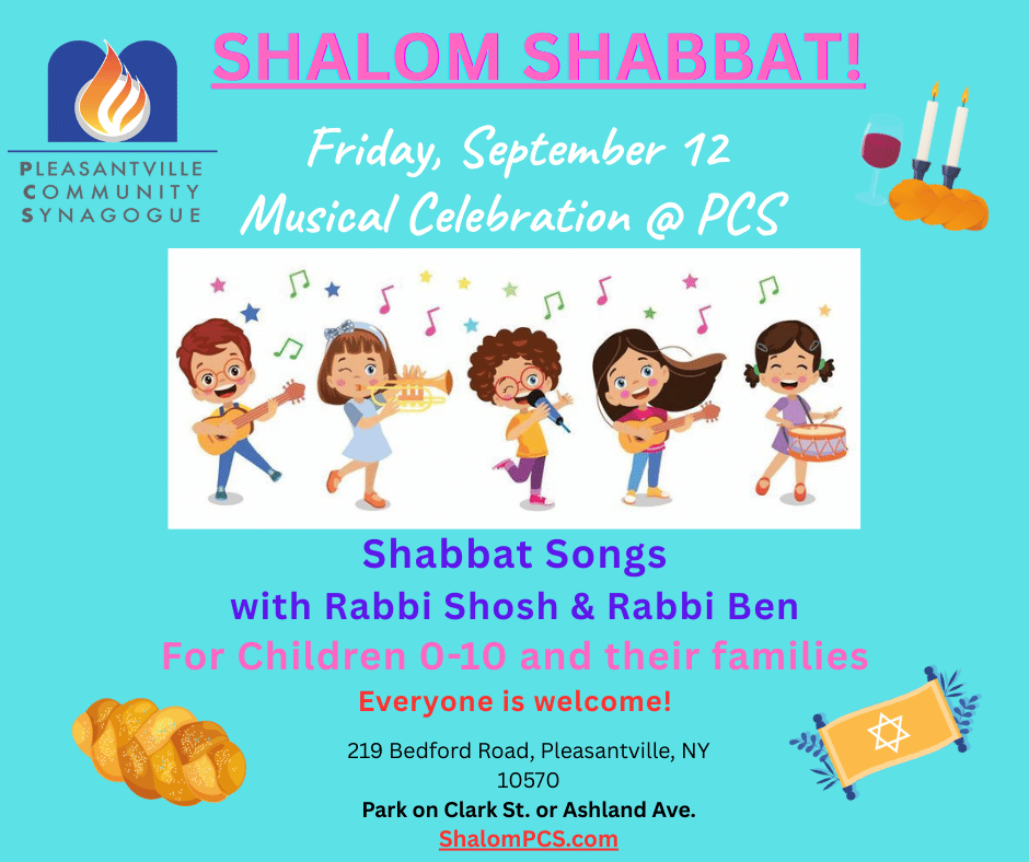 Shalom Shabbat for Children 10 and under & their Adult