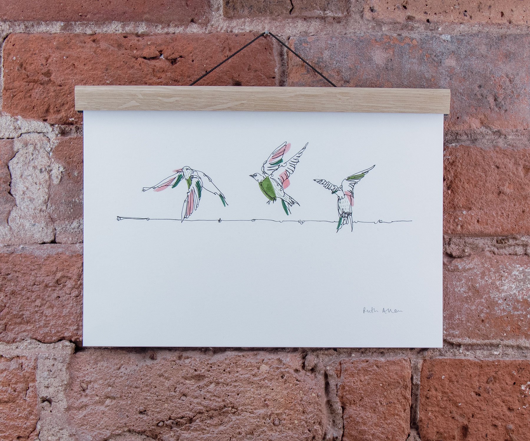 Birds in a Line