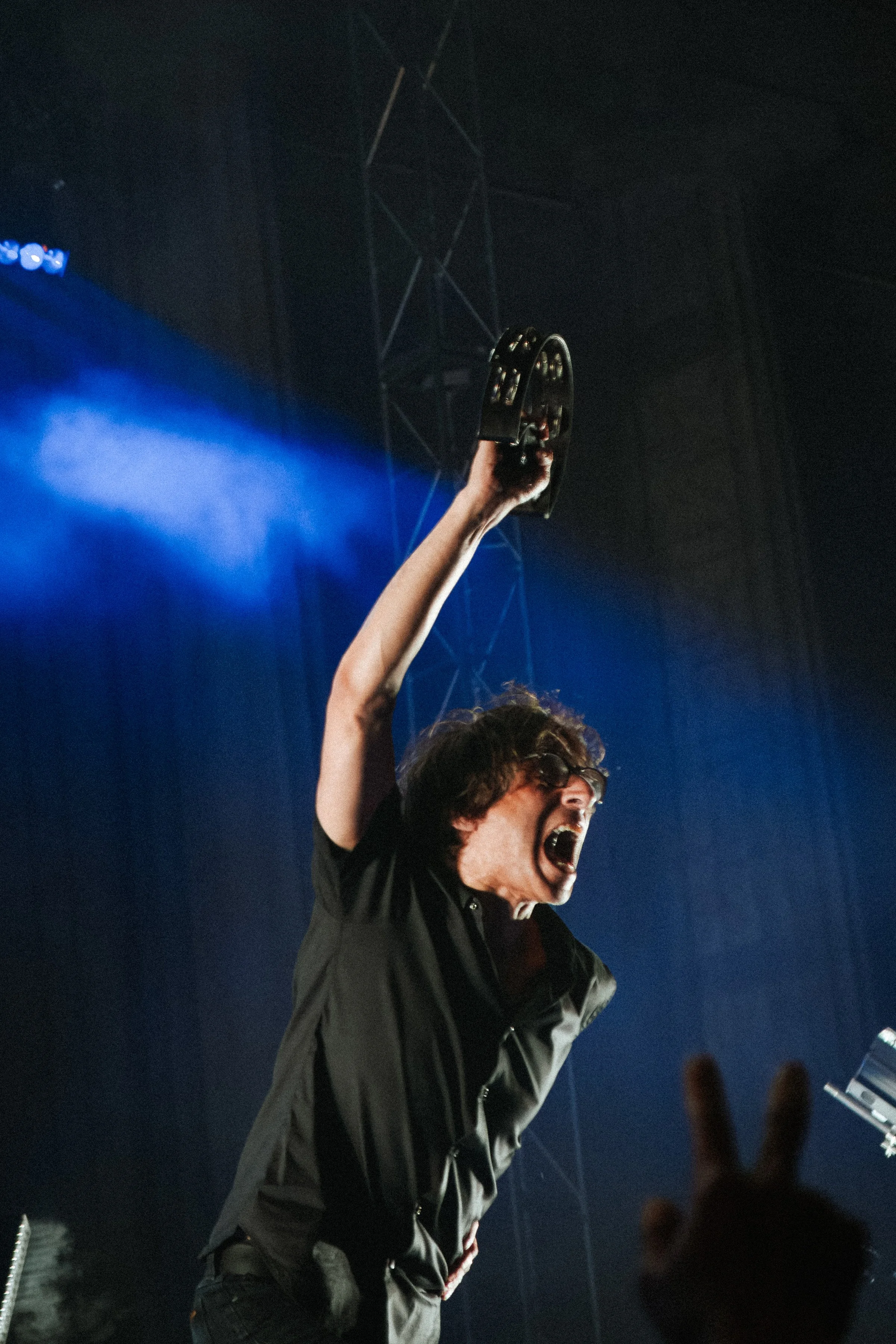 Drummer Brian Chase of the Yeah Yeah Yeahs 2023 tour at the Greek Theater in Berkeley CA — by San Francisco Concert Photographer Nicole Sepulveda